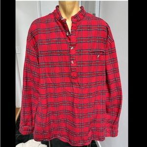 VINTAGE COLLECTION LEE VALLEY IRELAND MENS RED STEWART PLAID FLANNEL SHIRT XXL